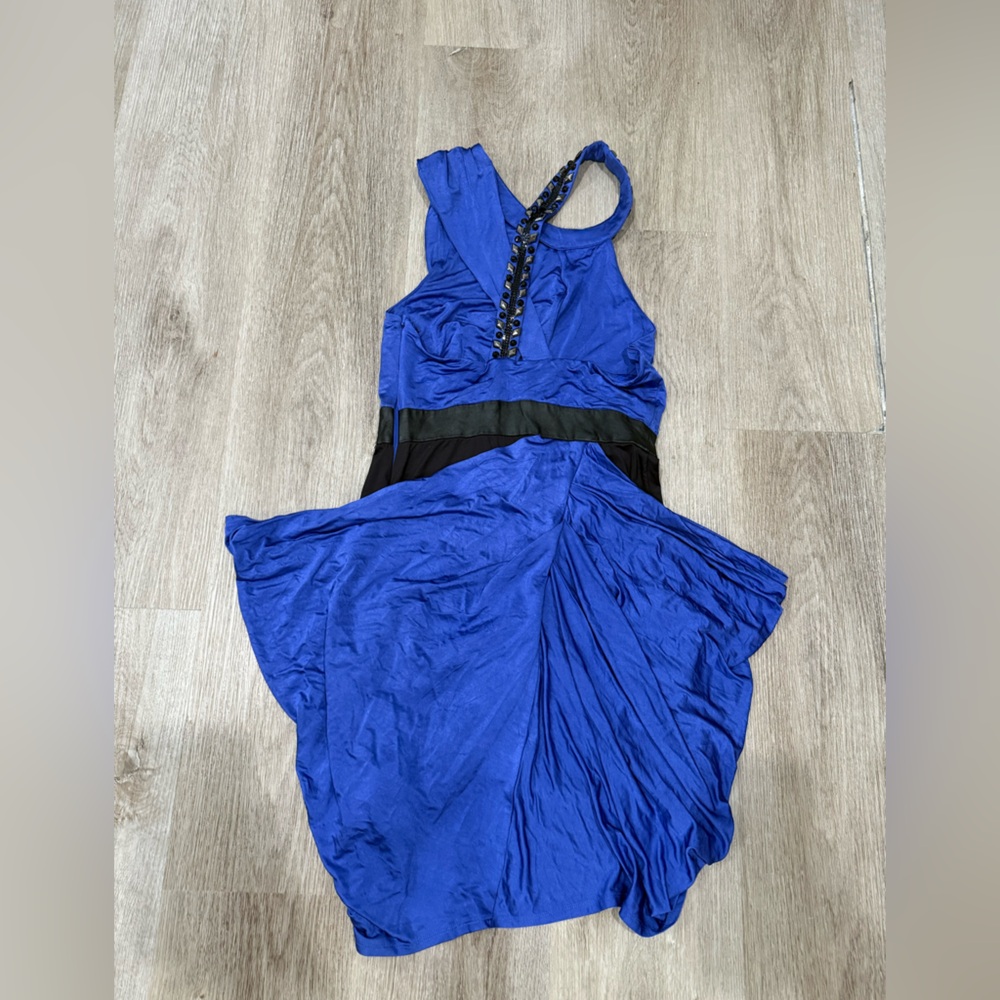 🛍️ 3 for $15 🛍️ Everything Must Go ✨ Bebe Royal Blue Party Dress S - Picture 5 of 8